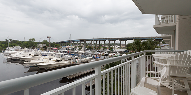 Marina View Three Bedroom Suite Enjoy ultimate relaxation in our Marina View Three Bedroom Suite, mixing cozy and convenient amenities and accommodations for a perfect stay. This suite includes one king, one queen and two full beds, and one full sleeper sofa in the living area. The suite also features two baths with a garden tub, a fully-equipped kitchen, dishwasher, and washer and dryer to make your stay stress-free.